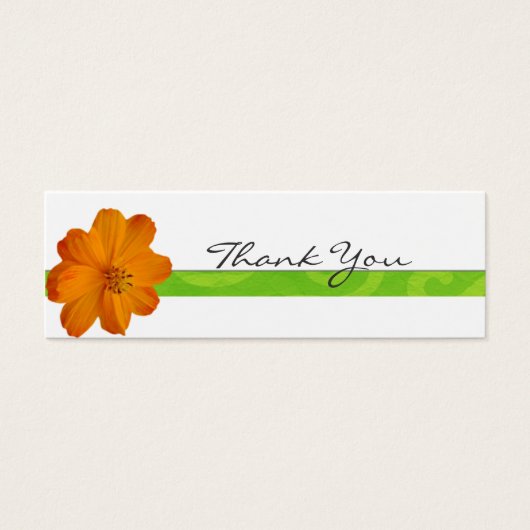 Bright Orange Floral Merci Note (Devant)
