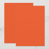Bright Orange Minimalist Solid Background Save The Date (Voorkant / Achterkant)