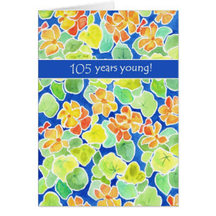 Bright Orange Nasturtiums Floral 105e anniversaire