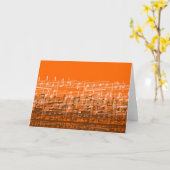 Bright orange trouble musique notes carte de voeux (Fleur jaune)
