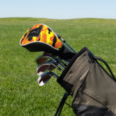 Bright Oranje Camo Aangepaste naam Golfheadcover (Insitu)