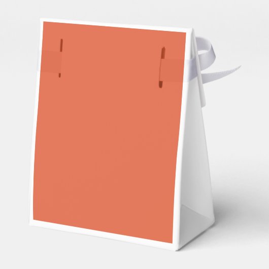 Bright oranje dank u moderne bruiloft bedankdoosjes (Achterkant)