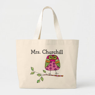 Bright Owl Teacher - SRF Grote Tote Bag