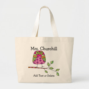 Bright Owl Teacher - SRF Grote Tote Bag