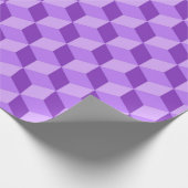 BRIGHT PAARS GEOMETRIC CUBE PATTERS CADEAUPAPIER (Hoek)