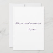 Bright Paarse Iris Happy Birthday Flat Kaart (Achterkant)