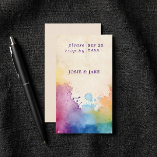 Bright paint splashes RSVP Enclosure Kaart