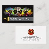 Bright Paint Splatters Painter Service Visitekaartje (Voorkant / Achterkant)