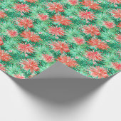 Bright Palm Beach Kerst Bloemen Cadeaupapier (Hoek)