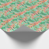 Bright Palm Beach Kerstbomen Waterverf Cadeaupapier (Hoek)