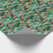 Bright Palm Beach Kerstmis Hot Chili Peppers Cadeaupapier (Hoek)