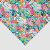 Bright Palm Beach Kerstmis Sneeuwman Tissuepapier (Detail)