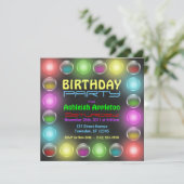 Bright Party Lumières Anniversaire Invitations (Debout devant)