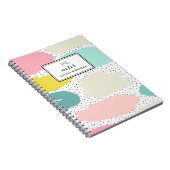 Bright Pastel Abstract Pattern Custom Notitieboek  (Rechterzijde)