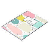 Bright Pastel Abstract Pattern Custom Notitieboek  (Linkerzijde)
