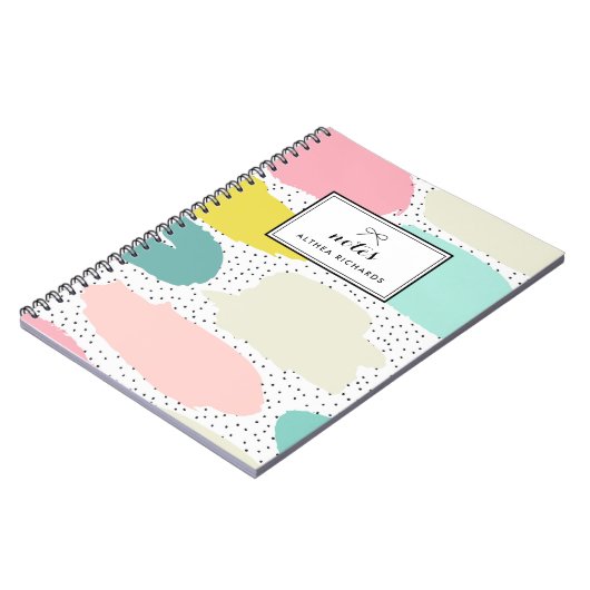 Bright Pastel Abstract Pattern Custom Notitieboek  (Linkerzijde)