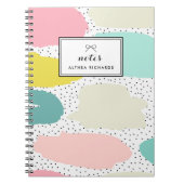 Bright Pastel Abstract Pattern Custom Notitieboek  (Voorkant)