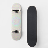 Bright Pastel Boho Hippie Quirky Abstract Mandala Skateboard (Voorkant)