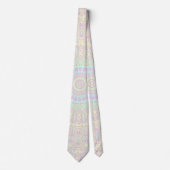 Bright Pastel Boho Hippie Quirky Abstract Mandala Stropdas (Voorkant)