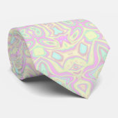 Bright Pastel Boho Hippie Quirky Abstract Mandala Stropdas (Opgerold)