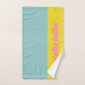 Bright Pastel Color Block Personnalisé (Serviette à main)