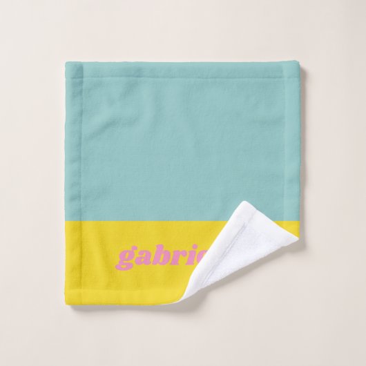 Bright Pastel Color Block Personnalisé (Gant de toilette)