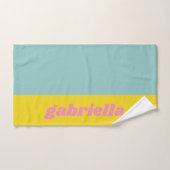 Bright Pastel Color Block Personnalisé (Serviette à main)