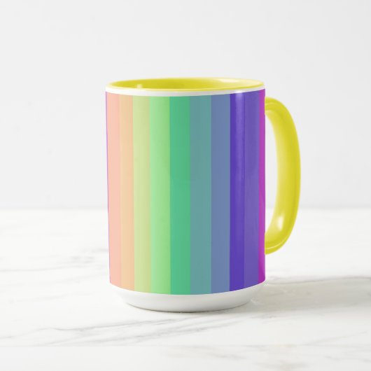Bright Pastel Rainbow Strig Mug (Devant droit)