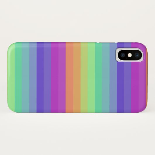 Bright Pastel Rainbow Stripe iPhone / coque ipad (Dos (Horizontal))