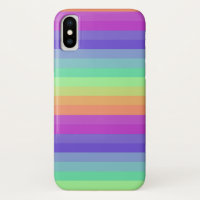 Bright Pastel Rainbow Stripe iPhone / iPad hoesje