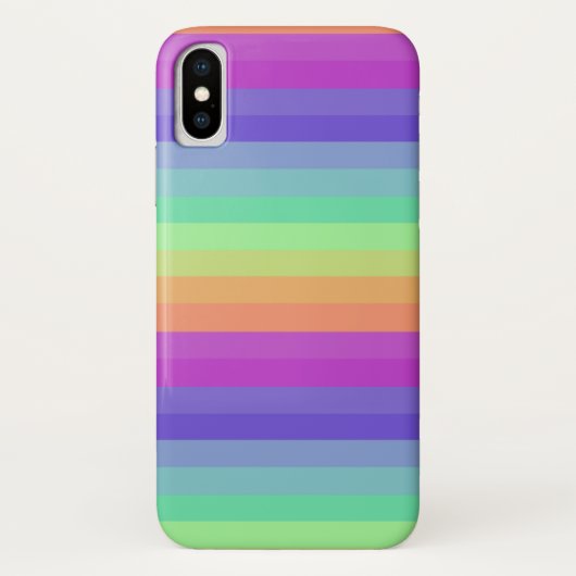 Bright Pastel Rainbow Stripe iPhone / iPad hoesje (Achterkant)