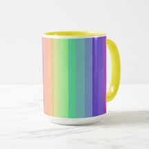 Bright Pastel Rainbow Stripe Mok
