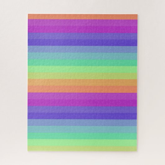 Bright Pastel Rainbow Stripe Puzzle (Vertical)