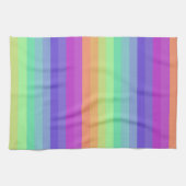 Bright Pastel Rainbow Stripe Serviettes de cuisine (Horizontal)