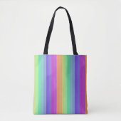 Bright Pastel Rainbow Stripe Tas (Voorkant)