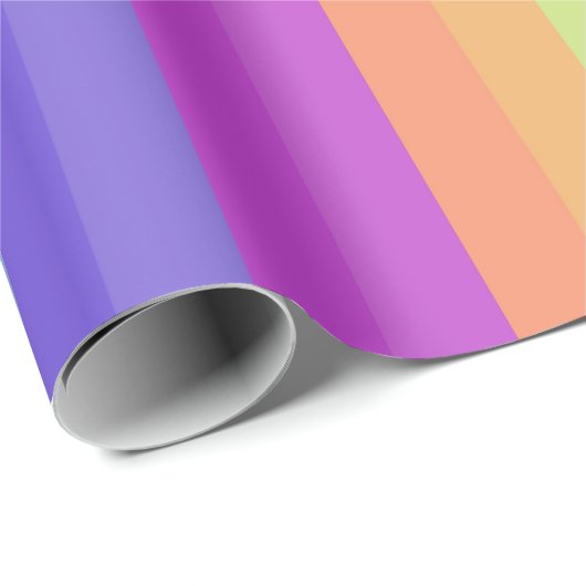 Bright Pastel Rainbow Stripe Wrapping Paper Cadeaupapier (Rol Hoek)