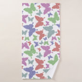 Bright Pastels Papillons saisonniers Serviette de  (Serviette de bain)