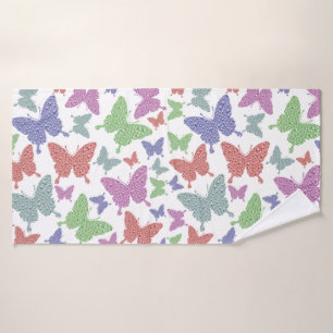 Bright Pastels Papillons saisonniers Serviette de