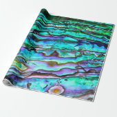 Bright Paua Shell Abalone Wrapping Paper Cadeaupapier (Uitgerold)