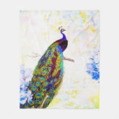 Bright pauock fleece deken (Voorkant)