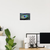 Bright Peacock Feather Poster Photo Art Imprimer (Bureau à domicile)
