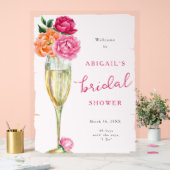 Bright Peony Champagne Verre Fête des mariées Pein (Mariage)