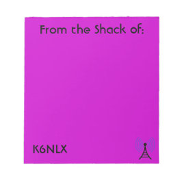 Bright Pink Amateur Radio Call Sign Notitieblok