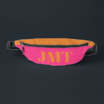 Bright Pink and Orange with Monogram<br><div class="desc">Orange letters for the correct monogram appear on a bright pink background. All text can be edited or deleted.</div>