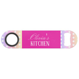 Bright Pink and Pola Dots  Speed Flessenopener