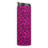 Bright Pink And Purple Leopard Print Pattern Thermosbeker (Geroteerd rechts)