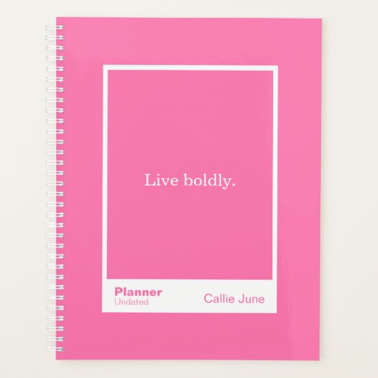 Bright Pink Block Quote | Fully Customizable Planner (Voorkant)