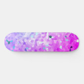 Bright Pink Blue Sparkle Shatter skateboard (Horz)