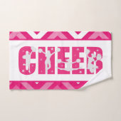 Bright Pink Cheerleader de l'équipe Typographie am (Serviette à main)