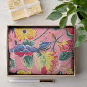 Bright Pink Chinoiserie Floral Tissuepapier (Geschenk)